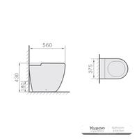 YS22239F Jednostojeći keramički WC, WC s P-sifonom;