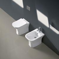 YS22291F Jednostojeći keramički WC, bez ruba, WC s P-sifonom;
