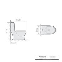 YS24243 Jednodijelni keramički WC, sifonski;