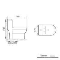 YS24248 Jednodijelni keramički WC, sifonski;