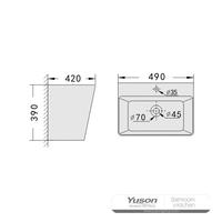 YS26630 Keramički zidni umivaonik, jednodijelni totem umivaonik;