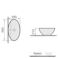 YS28206 Keramički nadpultni umivaonik, umjetnički umivaonik, keramički umivaonik;