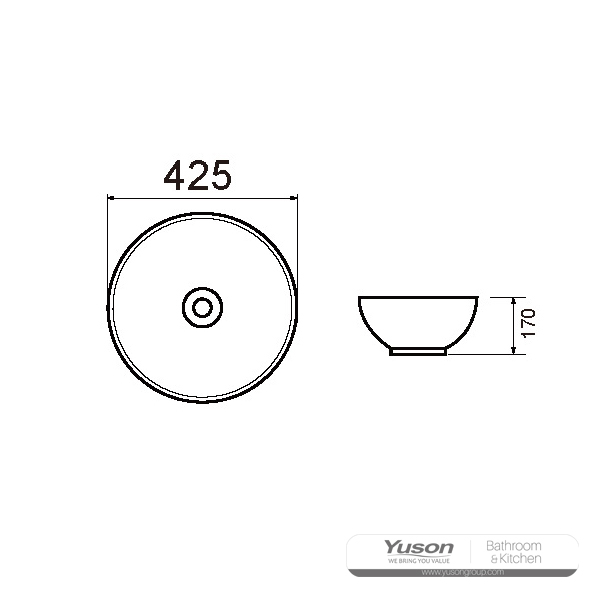 YS28207 Keramički nadpultni umivaonik, umjetnički umivaonik, keramički umivaonik;