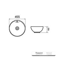 YS28209 Keramički nadpultni umivaonik, umjetnički umivaonik, keramički umivaonik;