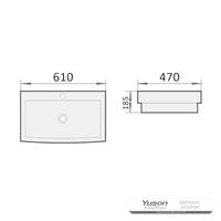 YS28215B Keramički nadpultni umivaonik, umjetnički umivaonik, keramički umivaonik;