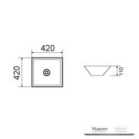 YS28261 Keramički nadpultni umivaonik, umjetnički umivaonik, keramički umivaonik;