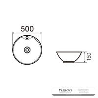 YS28346 Keramički nadpultni umivaonik, umjetnički umivaonik, keramički umivaonik;
