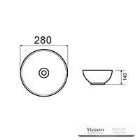 YS28393 Keramički nadpultni umivaonik, umjetnički umivaonik, keramički umivaonik;