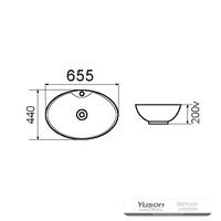 YS28412 Keramički nadpultni umivaonik, umjetnički umivaonik, keramički umivaonik;