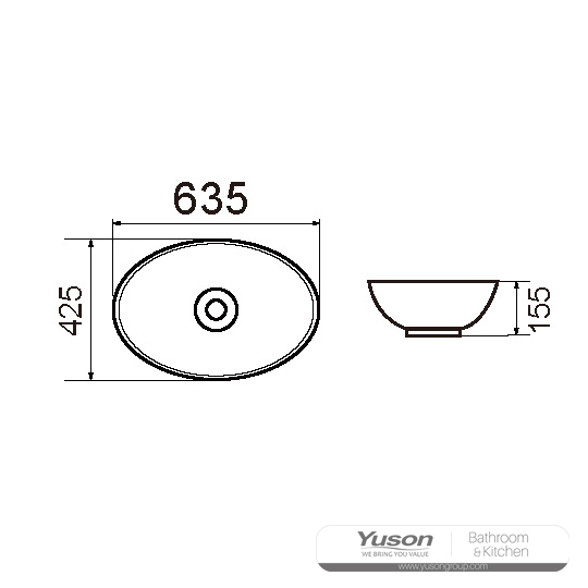 YS28416 Keramički nadpultni umivaonik, umjetnički umivaonik, keramički umivaonik;