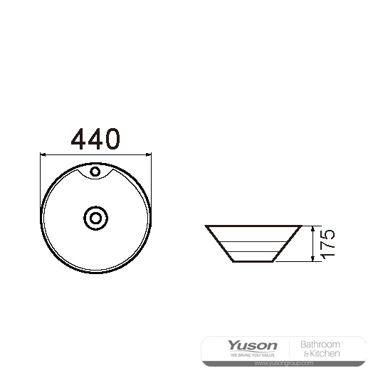 YS28422 Keramički nadpultni umivaonik, umjetnički umivaonik, keramički umivaonik;