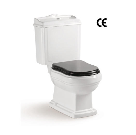 YS22209S Retro dizajn 2-dijelni keramički WC, WC školjka s P-sifonom;
