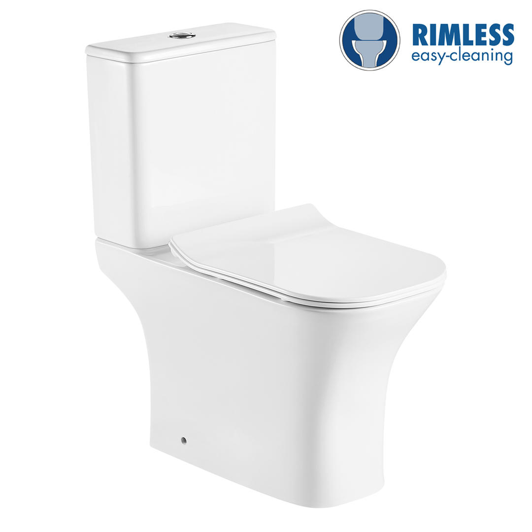 YS22291P 2-dijelni keramički WC bez ruba, WC s P-zamkom;