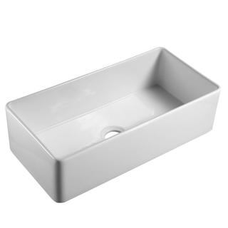 YS27410-91 Keramički kuhinjski sudoper, bijeli keramički podgradni sudoper s jednom zdjelom;